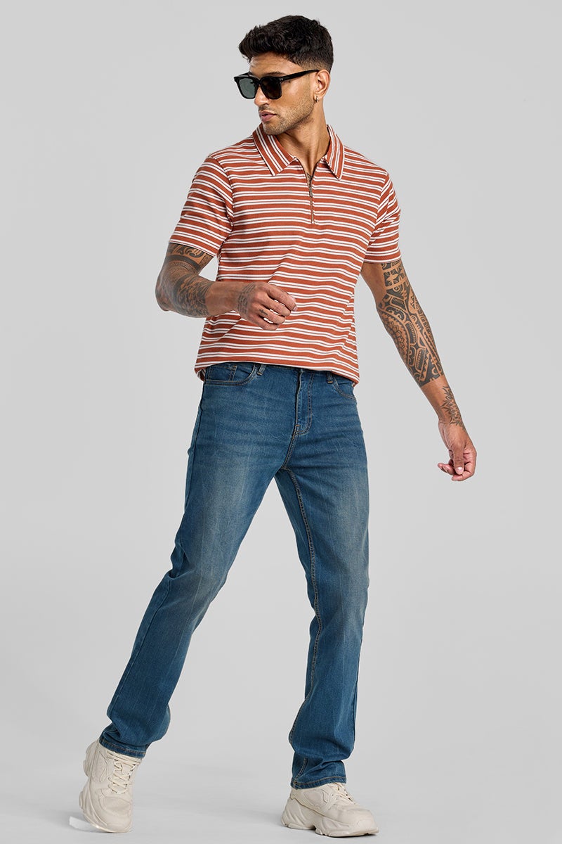 SNITCH Dark Blue Straight Fit Jeans - Image 3